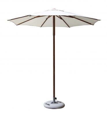 Push up woodlook 3m round ecru